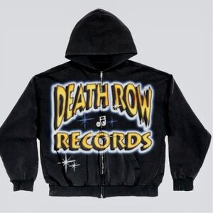 Death Row Records Black Airbrush Hoodie (NWT)